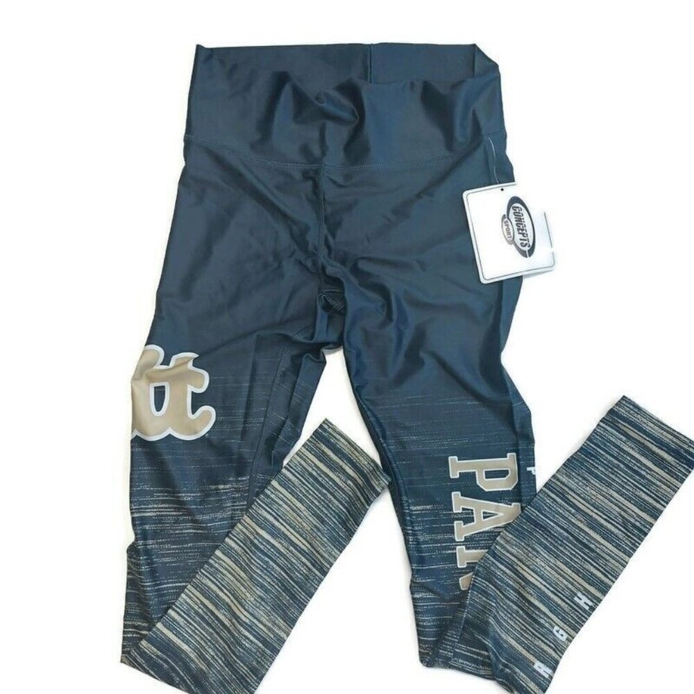 NCAA Pittsburgh Panthers Leggings Womens Small Concept Sports Yoga Pants Blue
